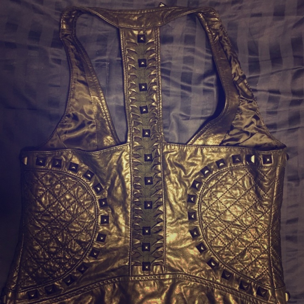 Affliction leather vest